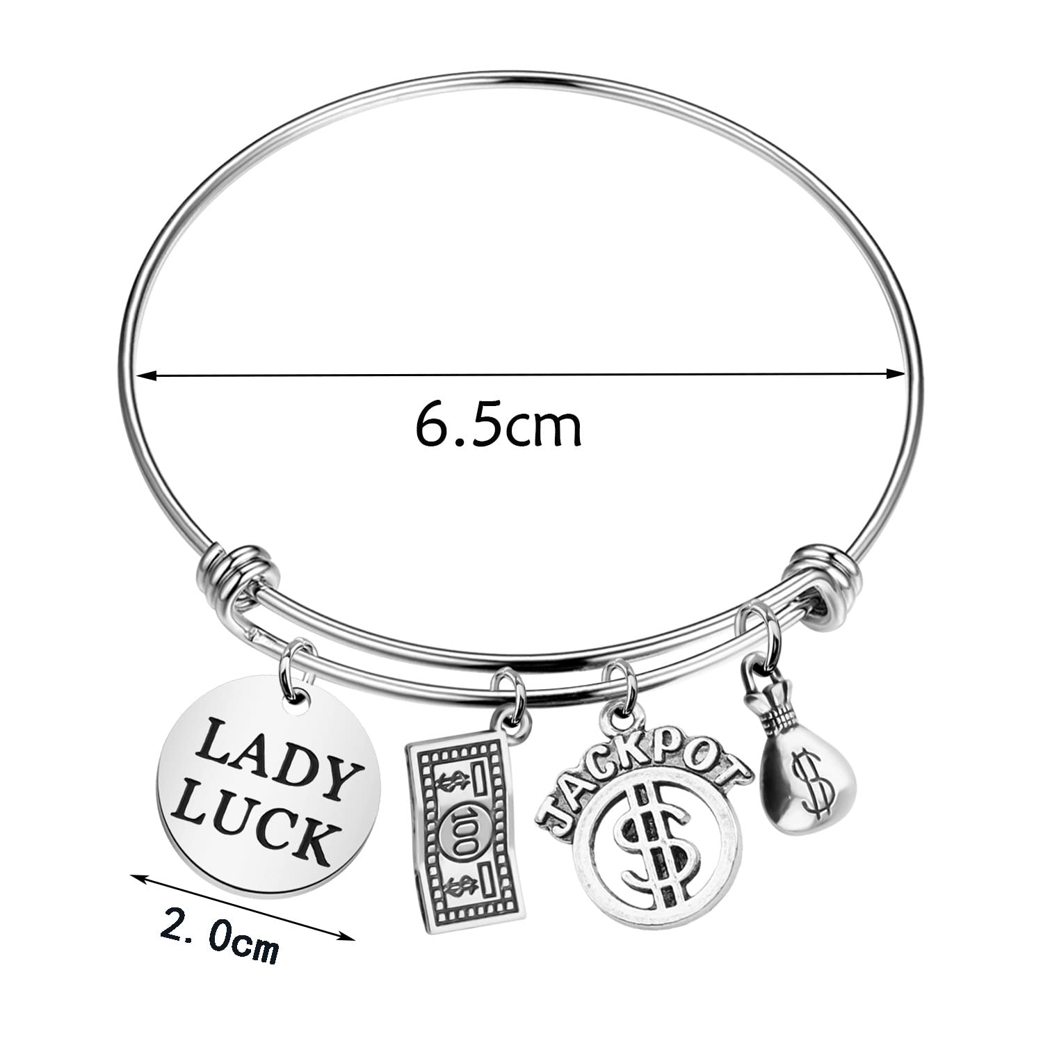 TGBJE Luck Gambler Gift Casino Queen Gift Lady Luck Bracelet Gambling Jackpot Gifts