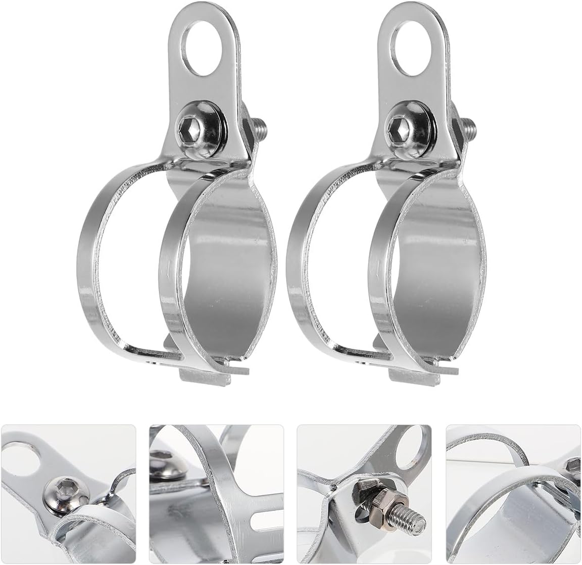 2 Pcs Motorcycle Turn Signal Bracket Clamp and Headlight Brackets Mount for Cruiser Forks, Motorbike Accessories Compatible with Indicator Lamp Holder for Signal Light Installation