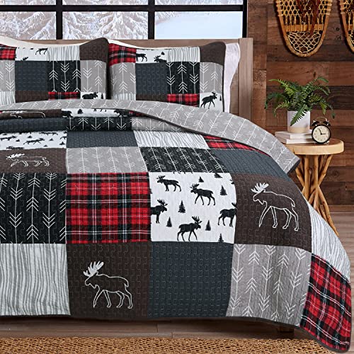 Cozy Line Home Fashions True Patchwork Lodge Rustic Cabin Reversible