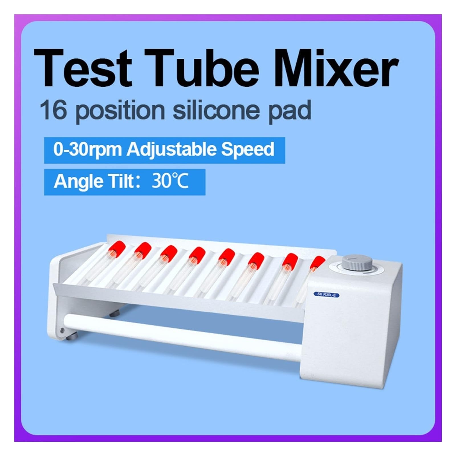 Agitador de laboratorio, Máquina de oscilación tubos ensayo mezcladora compactos basculante rodante sangre laboratorio SK-R30S-E/SK-R30L-E(SK-R30L-E)
