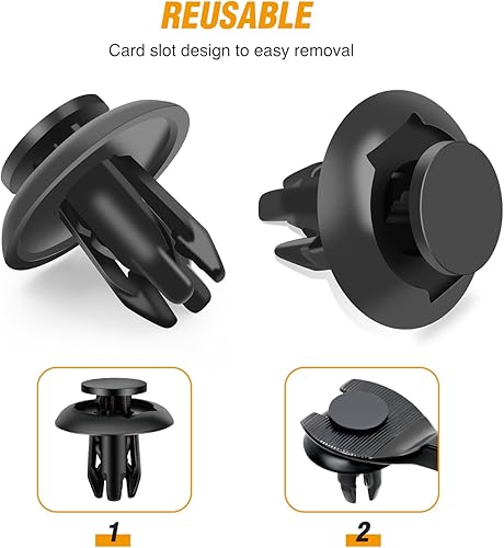 Miniatura 6 de GOOACC 60 piezas Fender Liner cubierta de parachoques protector contra salpicaduras tornillo de cabeza hexagonal con tuercas de nailon U clips de