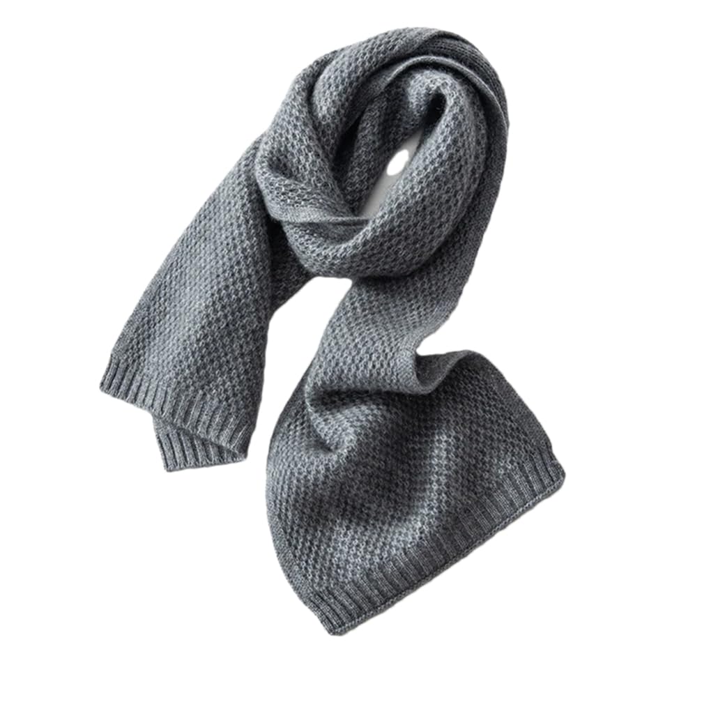 Damski zimowy szalik kaszmirowy, unisex, dzianinowy, ciepły, swobodny, uniwersalny, akcesoria do szalików (szary, jeden rozmiar)