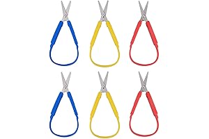 iSuperb 6 Pack Loop Scissors - Essential Adapted Scissors for Special Needs