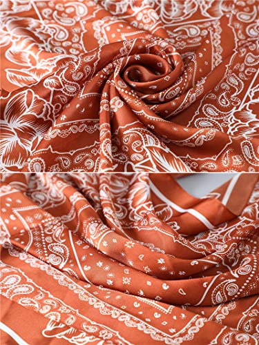 WENLOOY Square Satin Silk Feeling Hair Scarf Headscarf for Women/Men's Necktie Silk Bandanas Pocket Square3