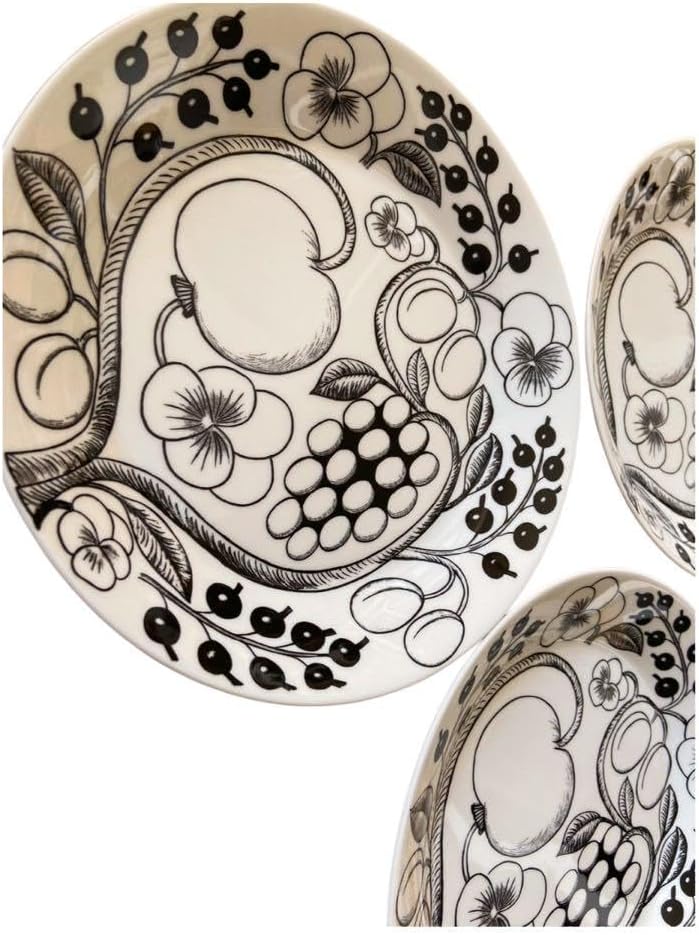 旧ロゴ Arabia アラビア ブラック パラティッシ 26㎝ 皿 3枚 ホーム