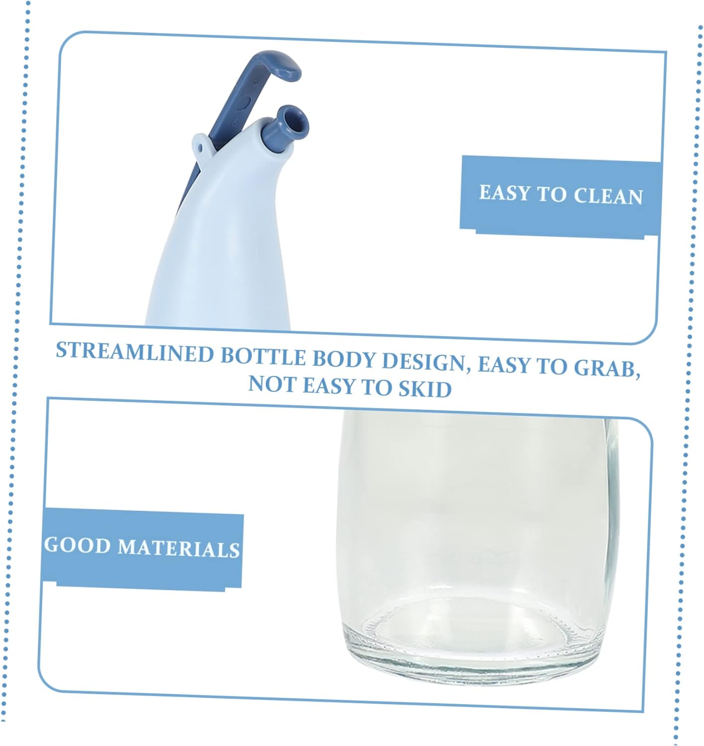 Glass Oil Dispenser Bottle Multi-Function Soy Sauce and Vinegar Container Food-Grade Oil Sprayer for Kitchen Cooking for Salad and Frying