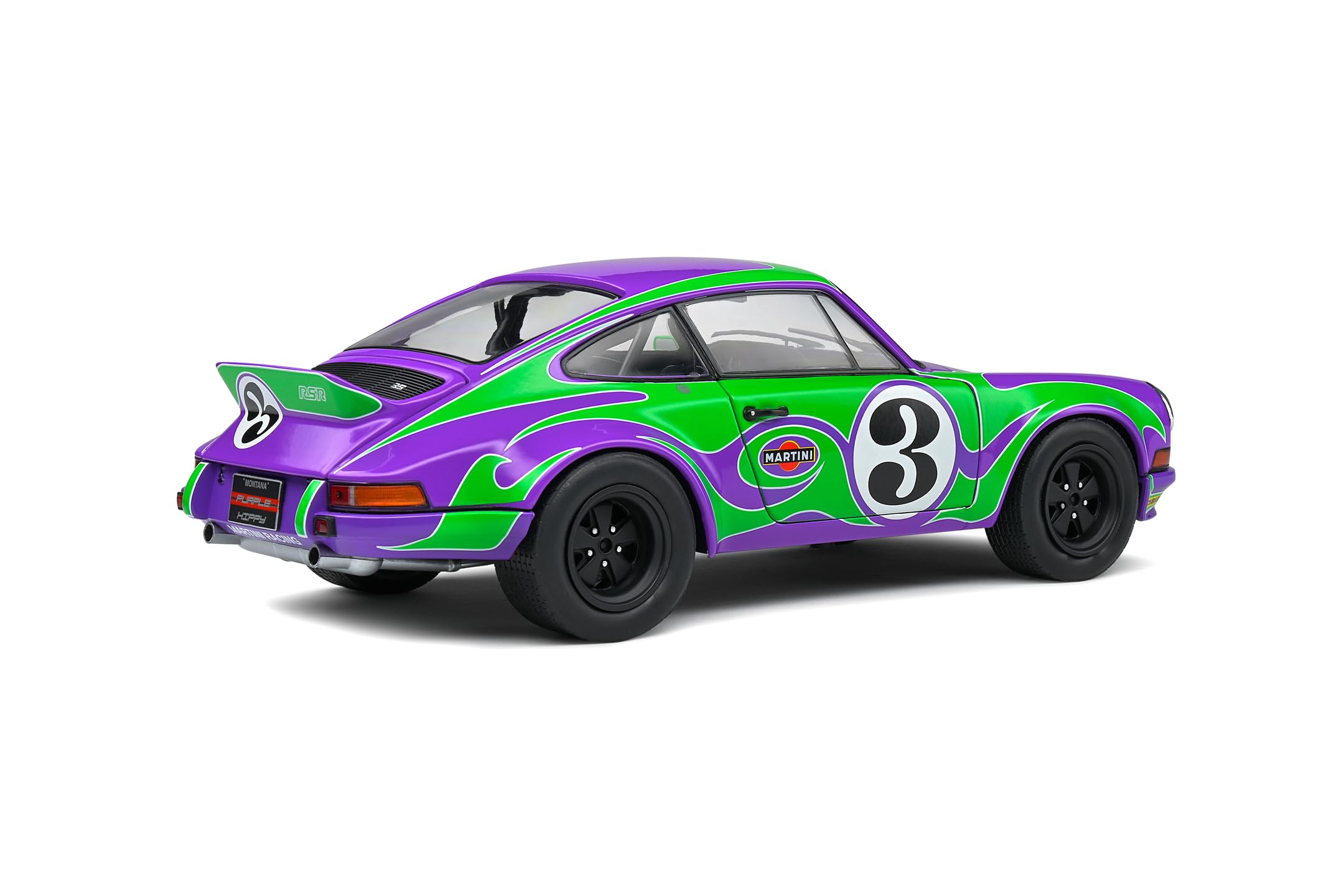 Solido S1801117 1:18 Hippy Tribute 1973 Porsche, viola/verde