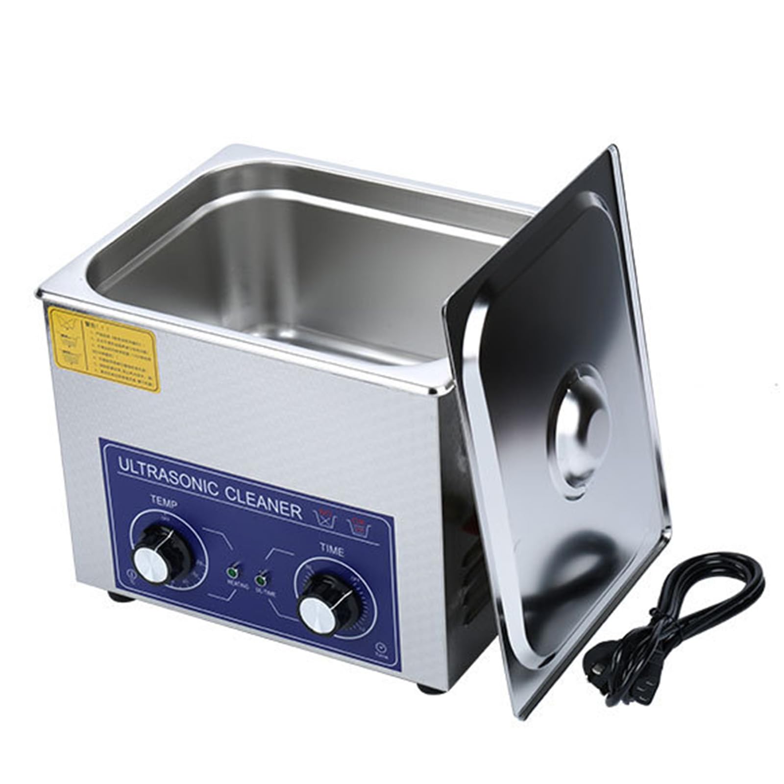 Máquina limpiadora ultrasónica para joyas, monedas, piezas de metal y placas de circuito, control de tiempo de 0 a 30 minutos con perillas de control para limpieza profesional