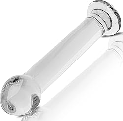 Plug anal de vidrio 17,5 cm ⌀3,5 cm cristal dildo rosa plug anal para mujeres y hombres sex toy elegante para principiantes y avanzados estimulación intensa FOPS G71