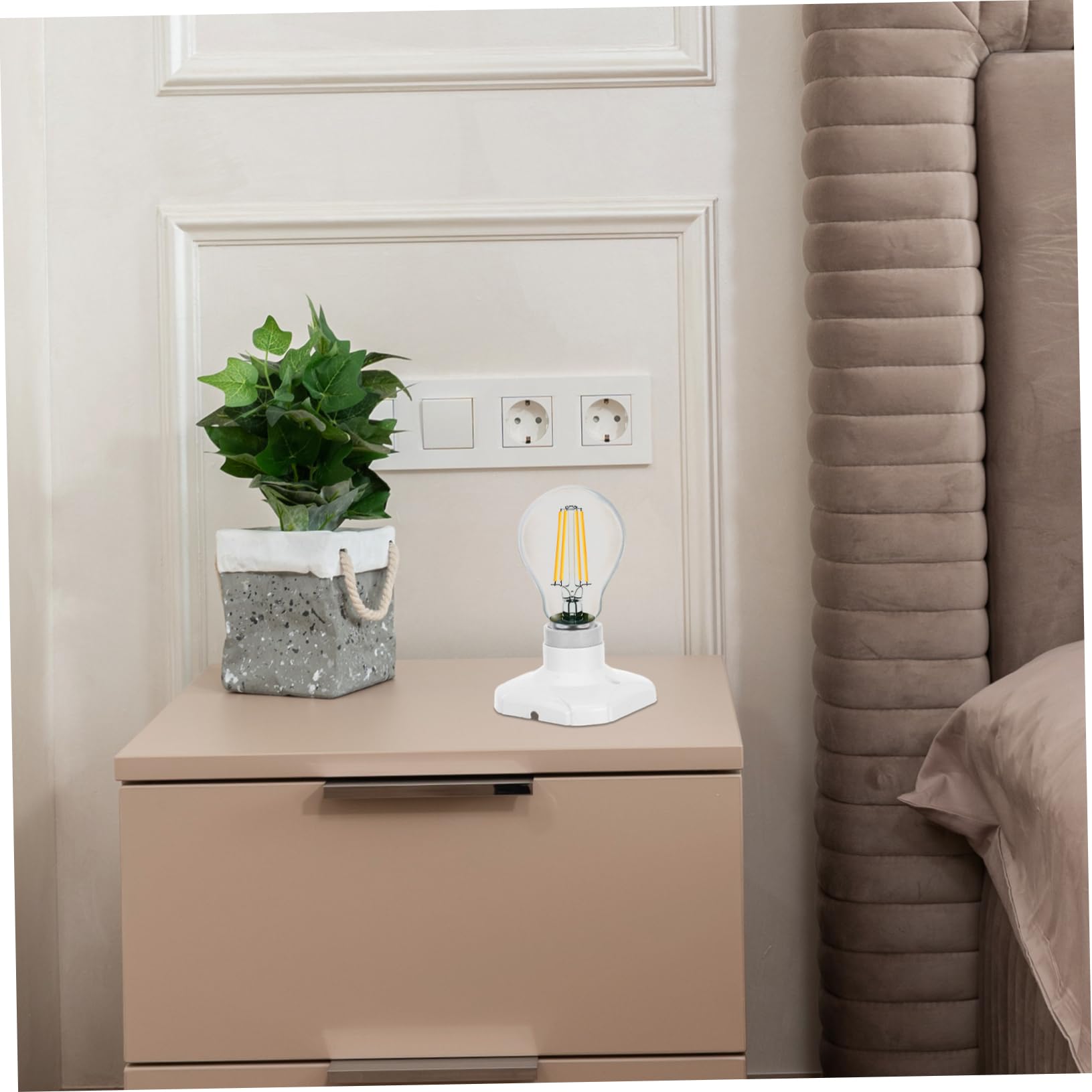 Lot de 20 Douilles pour Lampe E27 250 V, Base Céramique Blanche