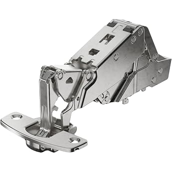 Hettich Sensys 8657i Wide Angle Hinge 165  with Integrated Damping Centre Wall Stop B3 Type Inlet 3 mm TH Drill Pattern 52 x 5.5 mm for Screwing on Item No. 9099550
