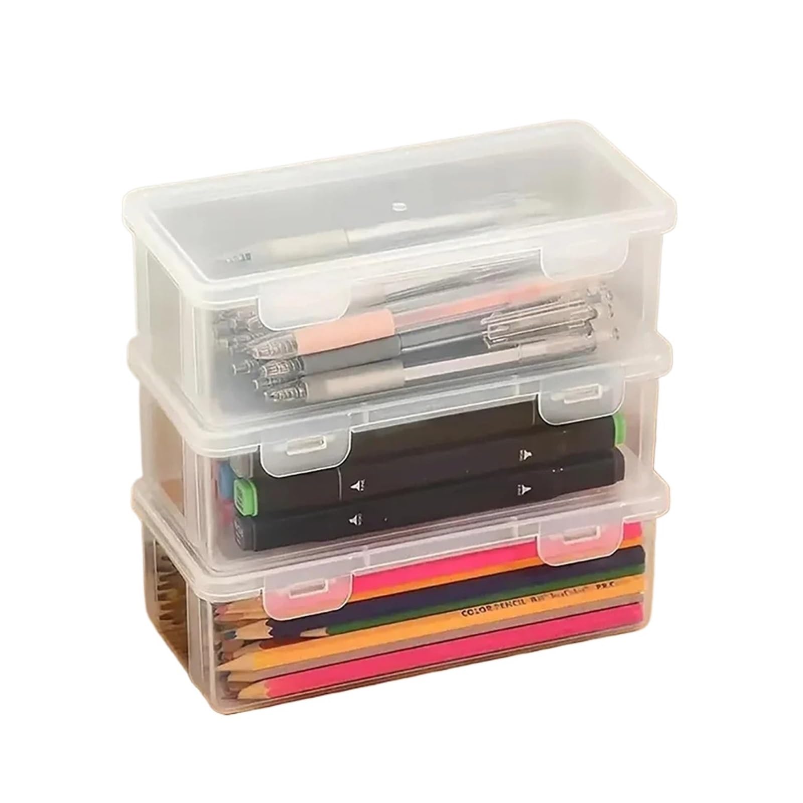 Estuche transparente for lápices de 5 piezas Para Artículos De Papelería