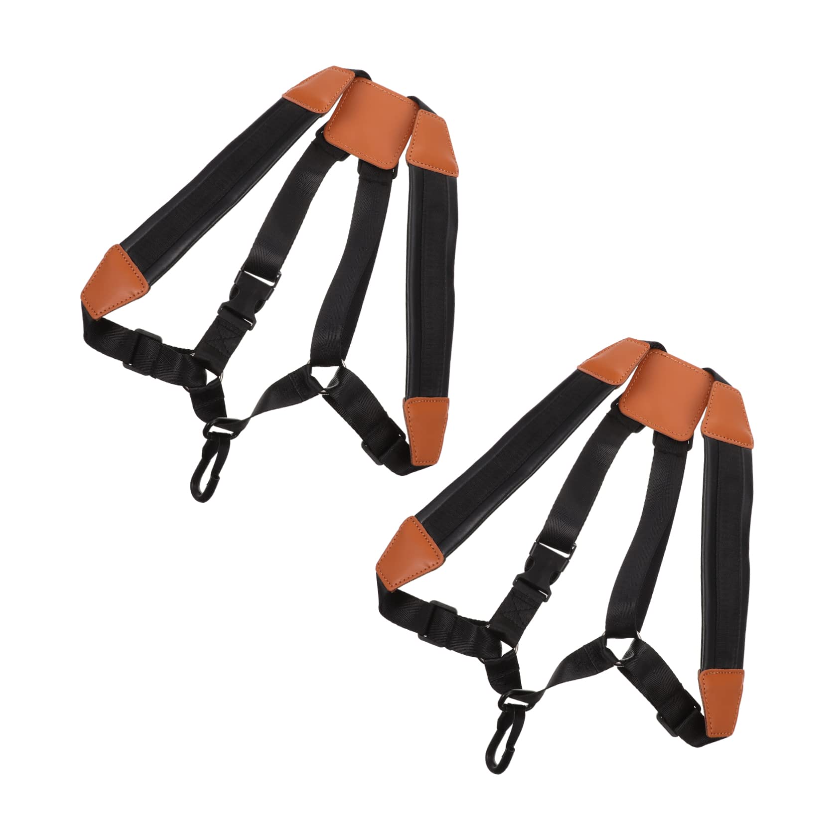 BESPORTBLE 2Pcs Saxophone Shoulder Strap Comfortable Fixing Belt for Young Musicians Easy Installation Pressure Relief Design for Beginners Black