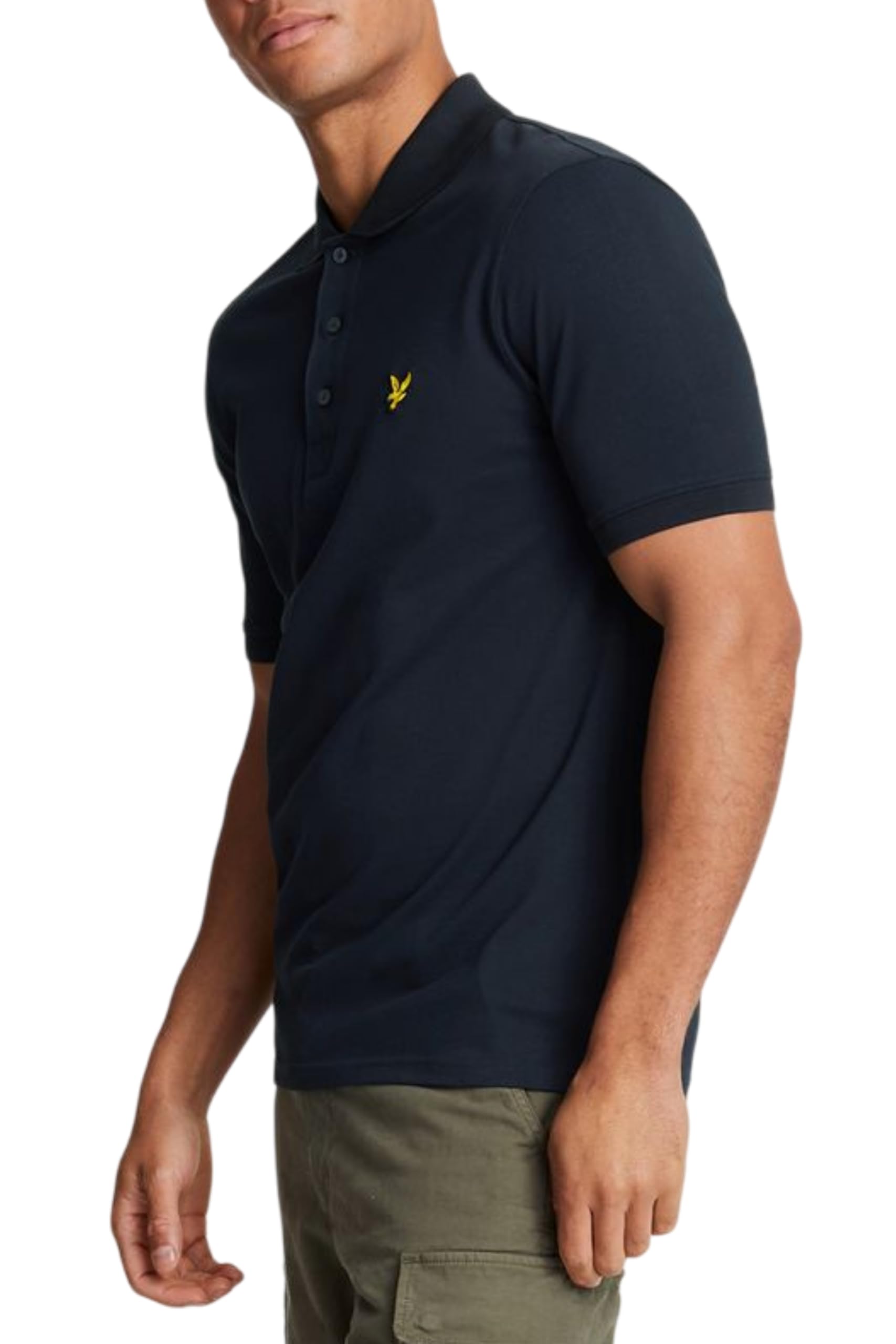 Lyle and Scott    Size Cotton Polo Shirt In Dark Navy, Men's Plus Size 3XL