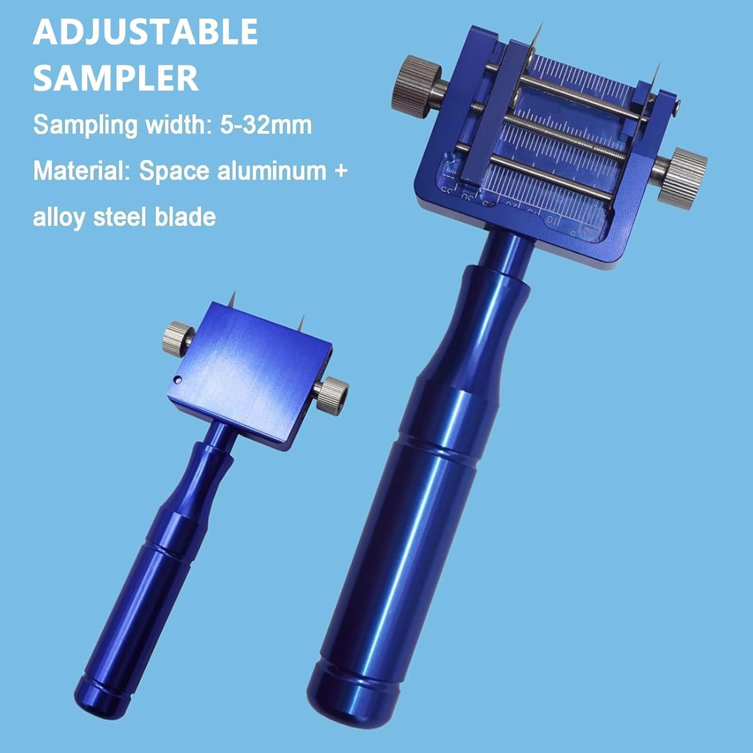 Probenschneider, Kunststofffolien-Probenmesser, verstellbare Breite 5–32 mm, Toleranzbereich ± 0,05 mm, für Klebebänder
