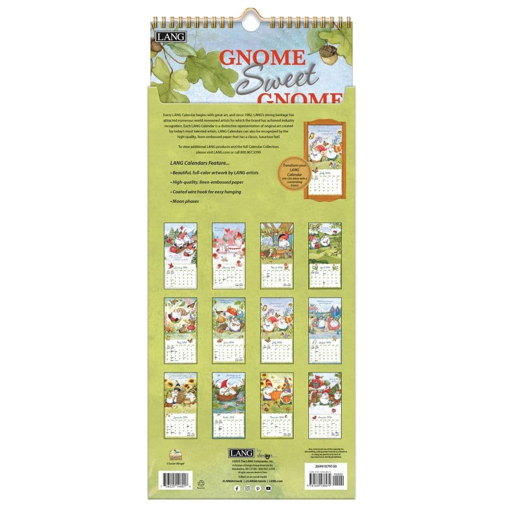 Gnome Life Wall Calendar 2025 : Workman Calendars - View #14
