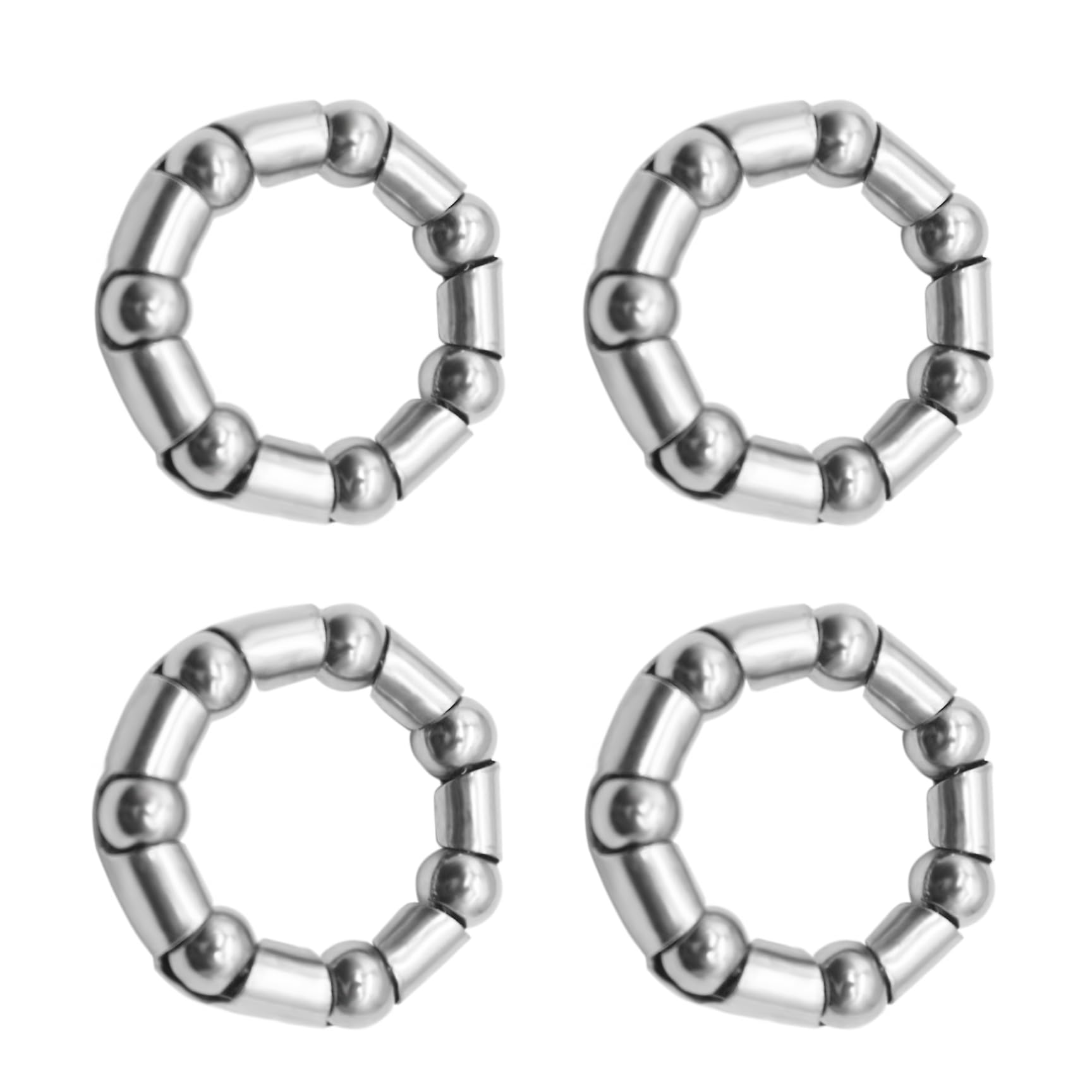 4pcs Bike Ball Bearing Retainer，Bicycle Ball Bearings, 8mm(5/16 Inch) X 7 Balls for Bike Crank Bottom Bracket Retainer Bike Parts Repair Accessories