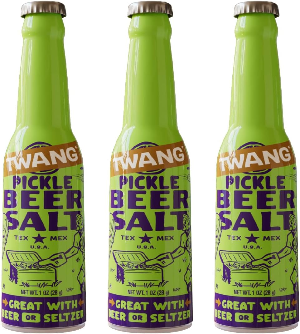 Twang Flavored Beer Salt, Pickle, 1 Ounce Bottles (3-pack)