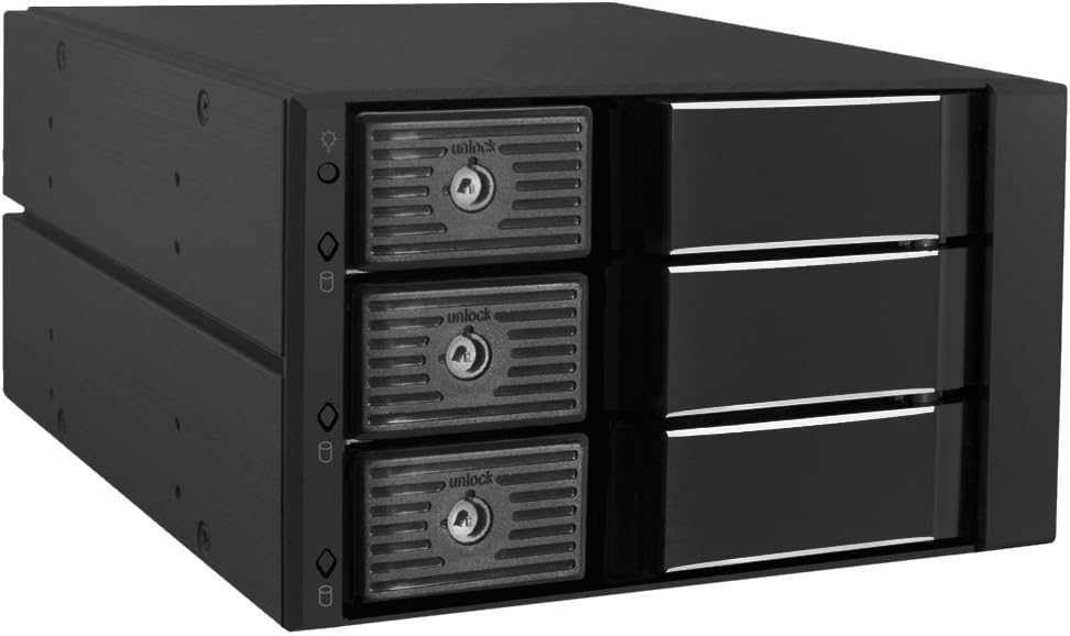 Kingwin Hard Drive Enclosure for Computer PC Case Internal 3 Bay Hot Swap for 3.5” HDD SSD, SATA Backplane Aluminum Trayless Mobile Rack, Support SATA I/II/III & SAS I/II 6 Gbps Performance