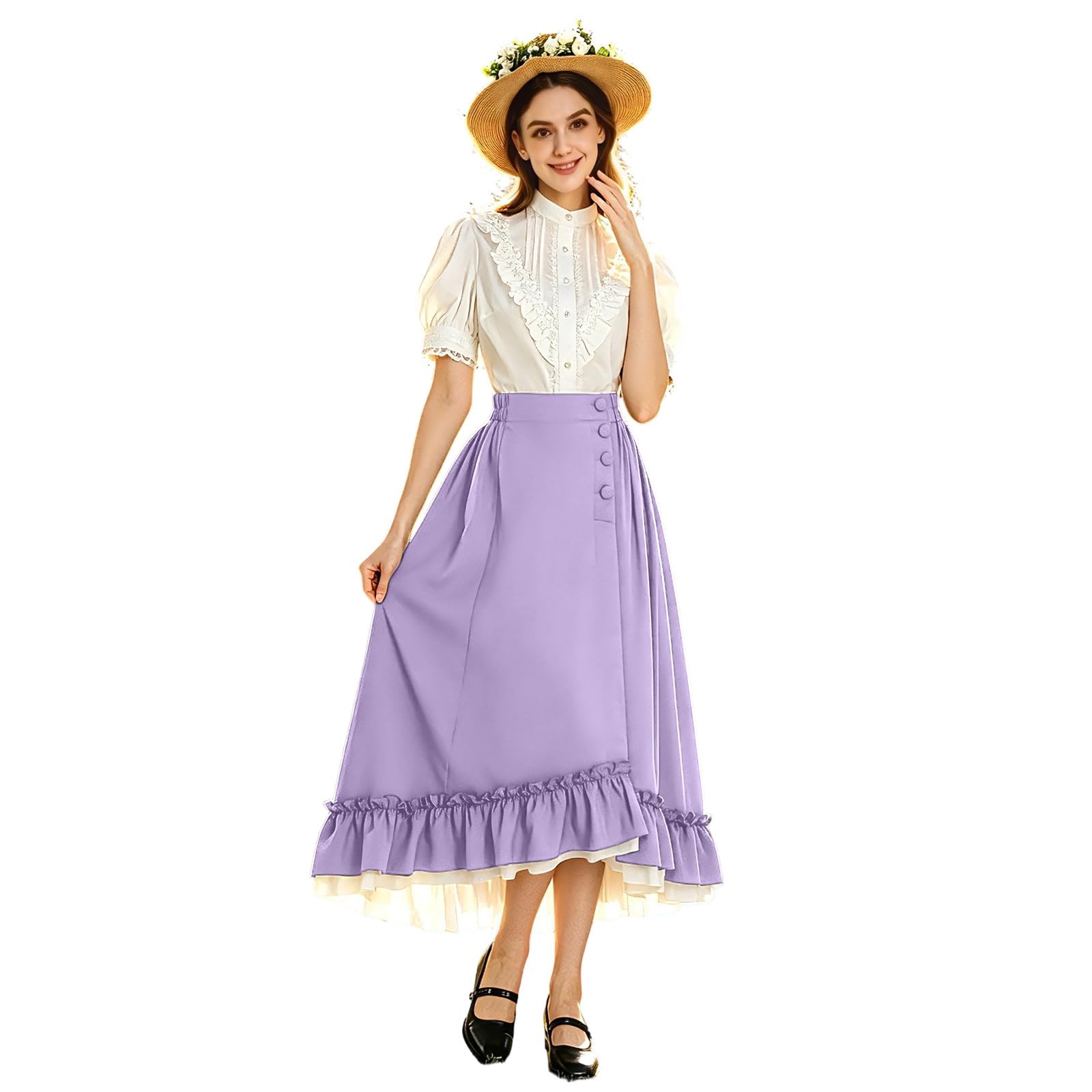 Generisch 2026 Damen Kleid Kurzarm Bier Festmode Bühnenauftritt Elegantes Partykleid mit Spitze für Feiern Alltag