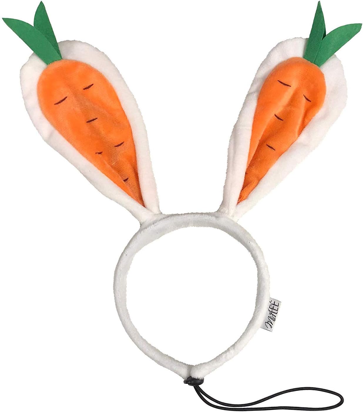 Midlee Carrot Bunny Ears Easter Dog Headband Costume (Large)