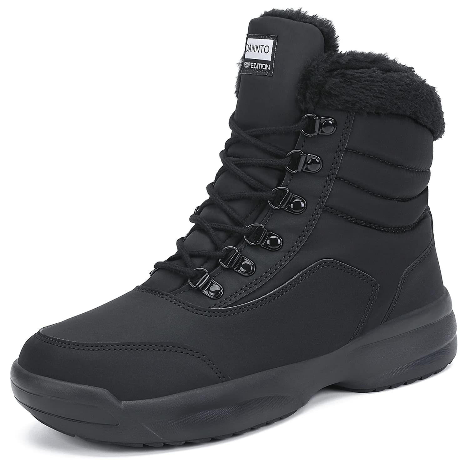 DanntoWomen Winter Snow Boots Ladies Warm Fur Lined Ankle Booties Outdoor Water Resistant Furry Shoes