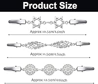 Vista 2 de Clips de suéter vintage, chal, vestidos de camisa, clips de cuello de cárdigan retro, clips de cadena para mujeres y niñas