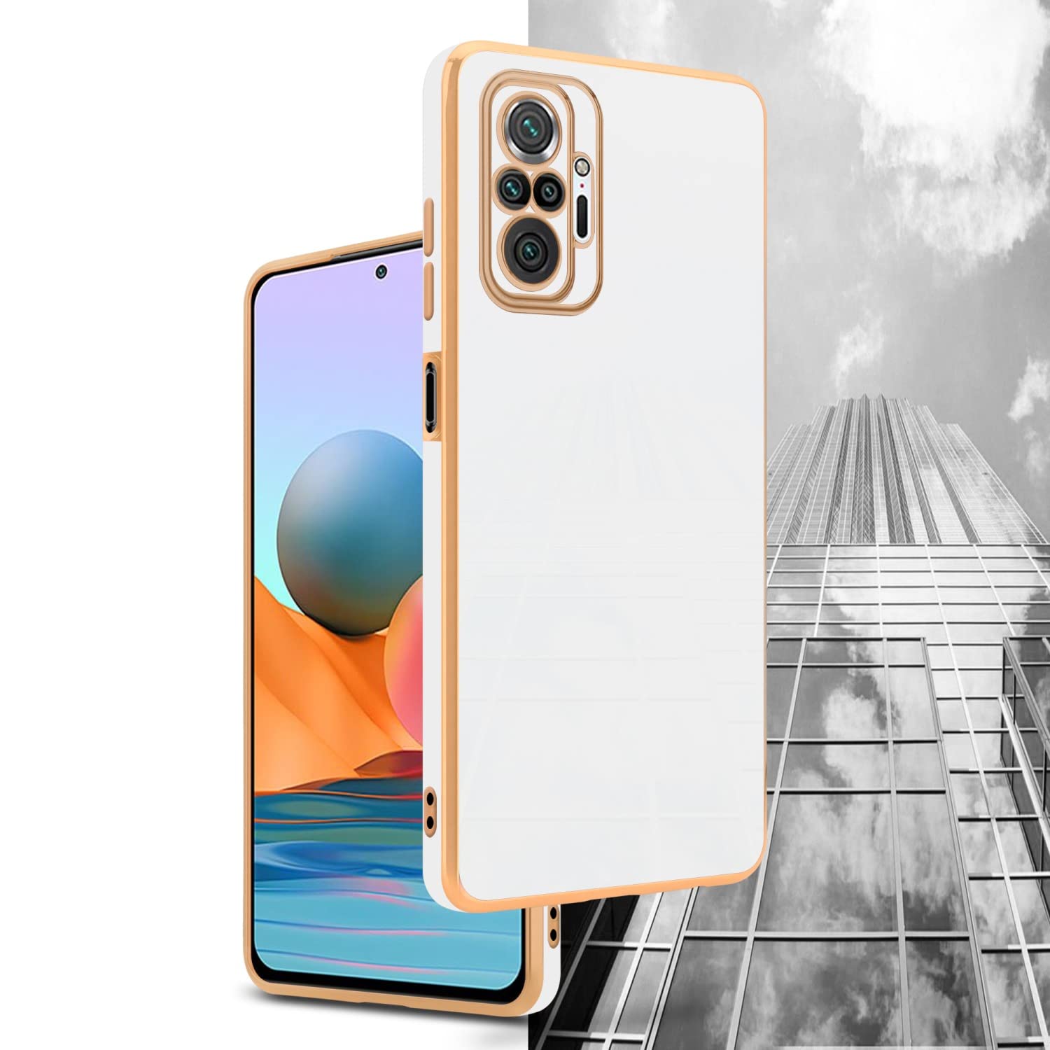 CADORABO Custodia Con Anello Con Protezione Per La Fotocamera E Supporto Magnetico Per Lauto Cover Per Redmi Note 10 5g Poco M3 Pro 5g Glossy Turchese Oro 102296279