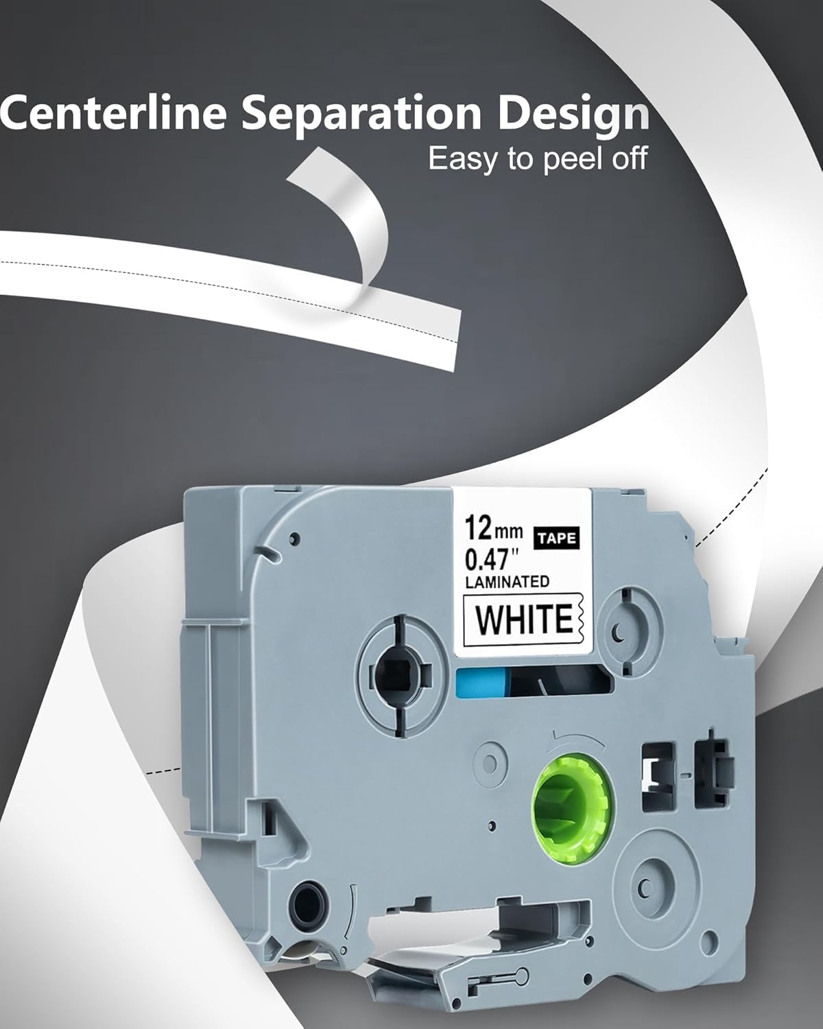 Replace for Brother Label Maker Tape 12mm 0.47 Laminated Black on White P-Touch Label Tape Smudge-Proof Easy Peeling Compatible with Tz-231 PT-D210 H110 D220 D400 D410 D600 4-Pack - Image 5