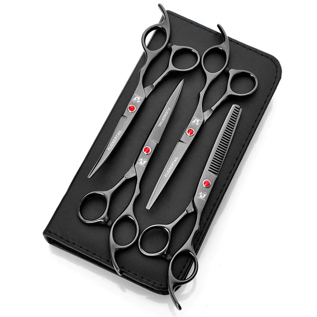 Kit Professionale di Forbici per Toelettatura di Animali Domestici da 6,0 Pollici, Forbici per Toelettatura di Cani in Acciaio Inossidabile Leggere E Affilate, per Salone, Barbiere