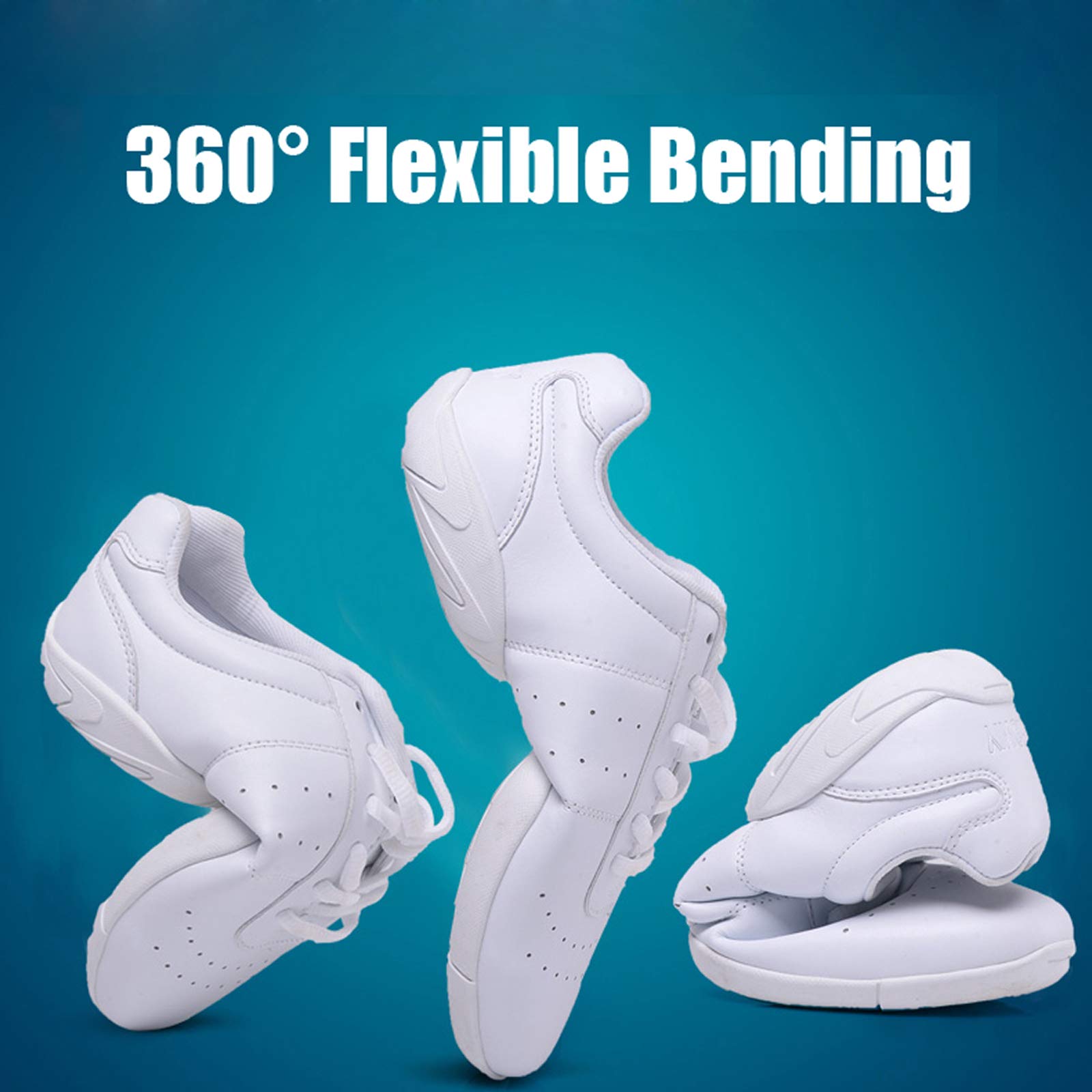 DADAWEN Damen Cheer Schuhe Mädchen Sneaker Outdoor Fitness Gymnastik Training Jazz Yoga Tanzschuhe