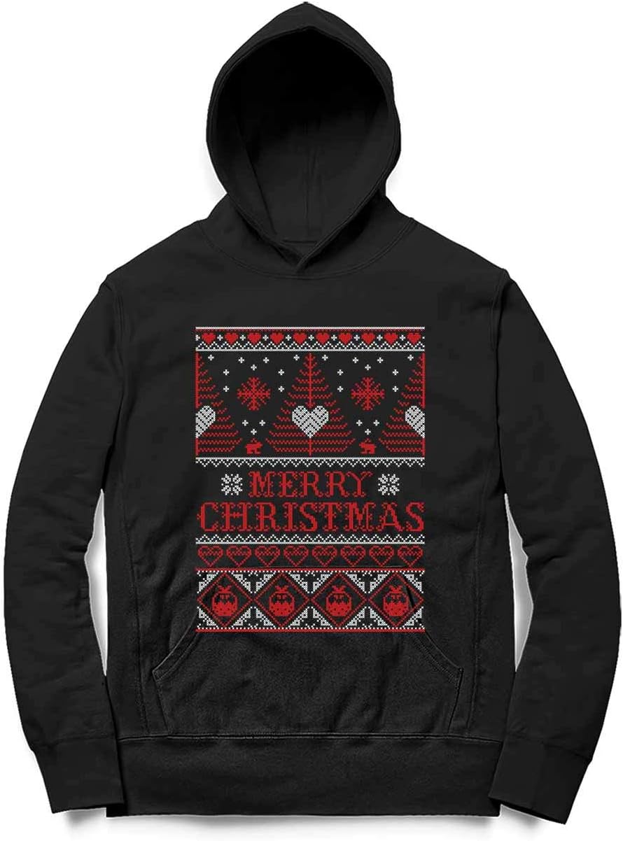 [Fox Republic] メリー クリスマス ノエル サンタクロース キッズ パーカー スウェット ブラック 130cm