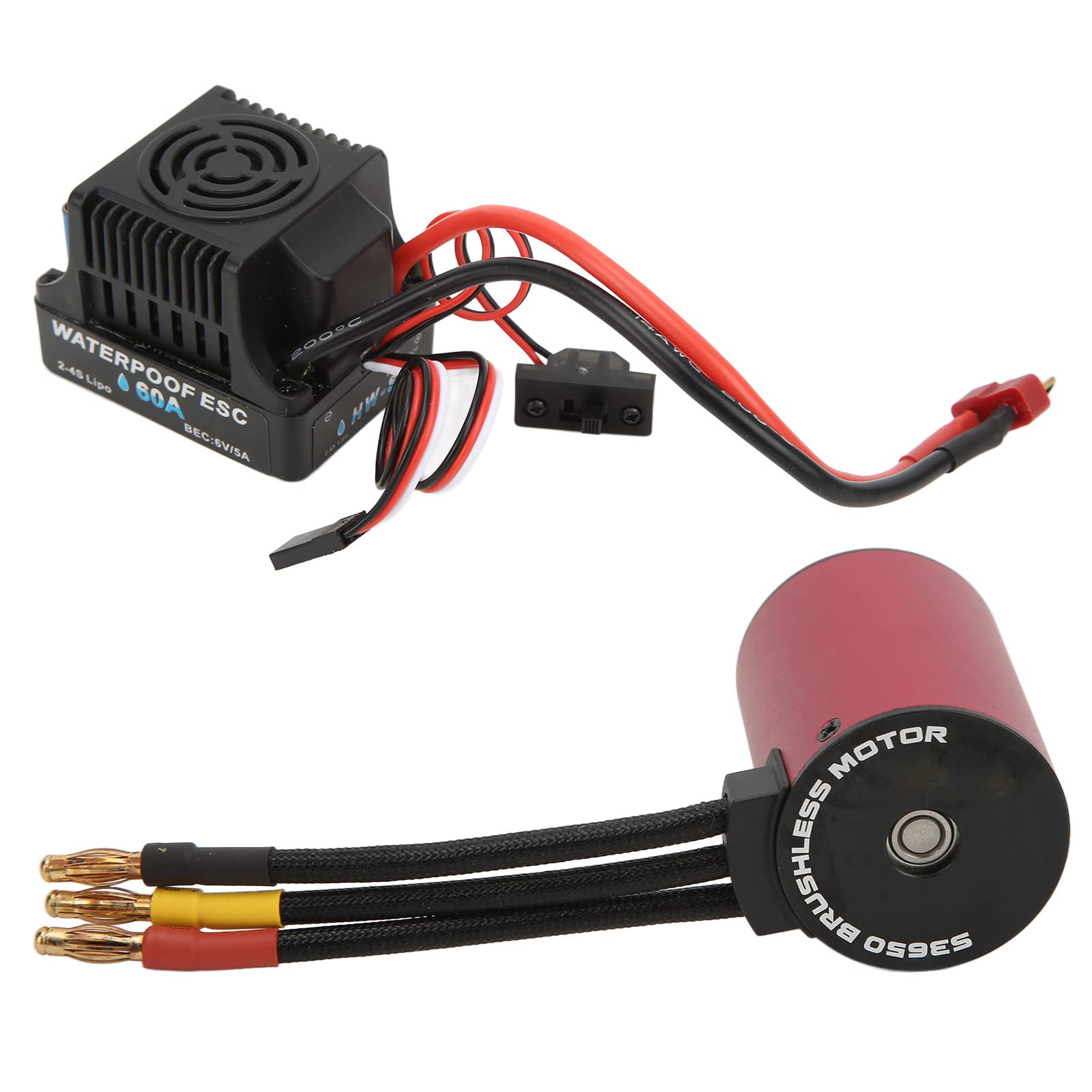 Silnik Bezszczotkowy z 60A ESC do Samochodów RC w Skali 1/10