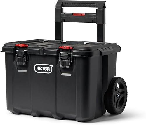 Miniatura 6 de Keter Stack-n-Roll 2.0 Organizador modular de herramientas para almacenamiento de garaje y bricolaje, sistema de caja de herramientas de resina de 4