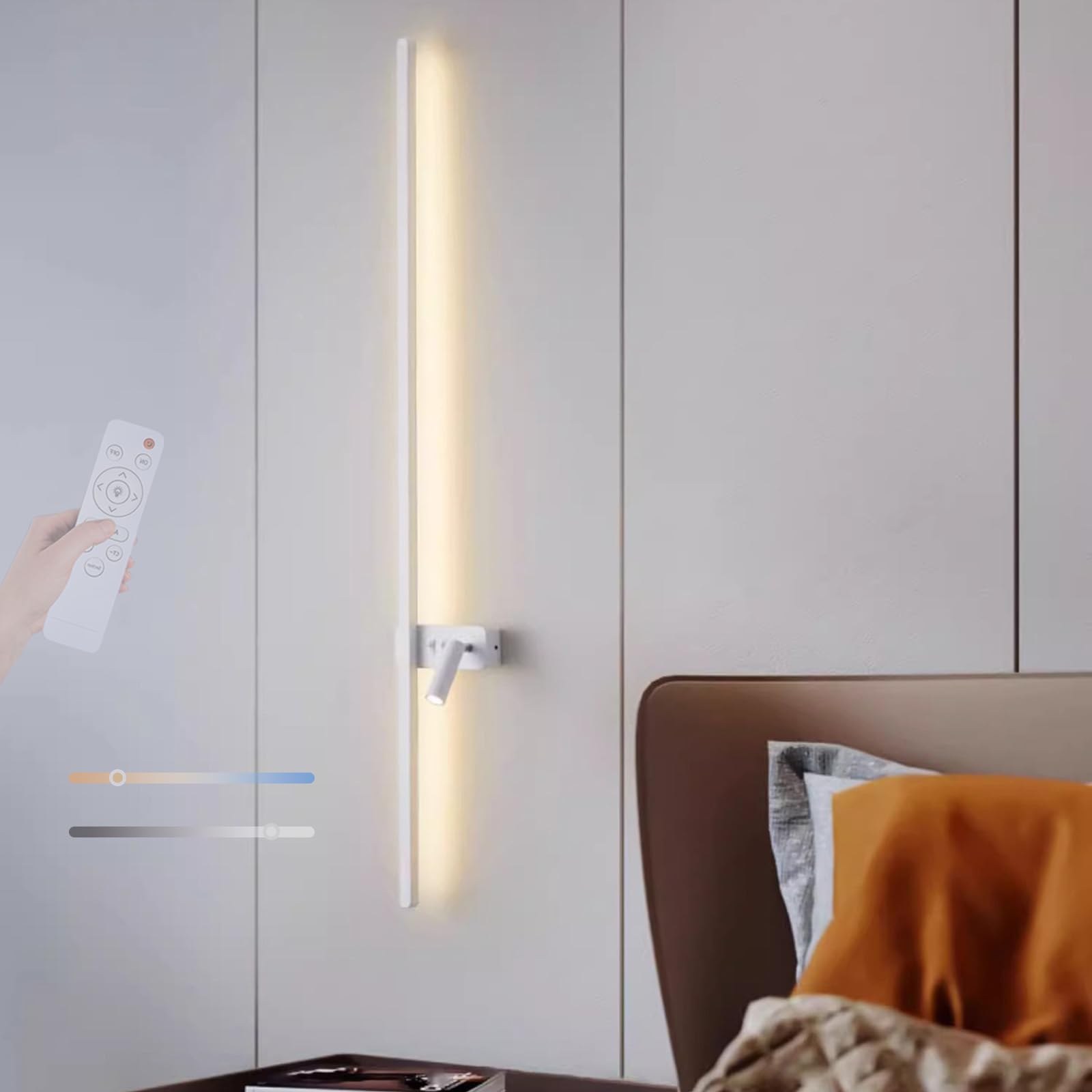 LED apliques de pared regulables con foco giratorio 360° e interruptor para pasillos 8