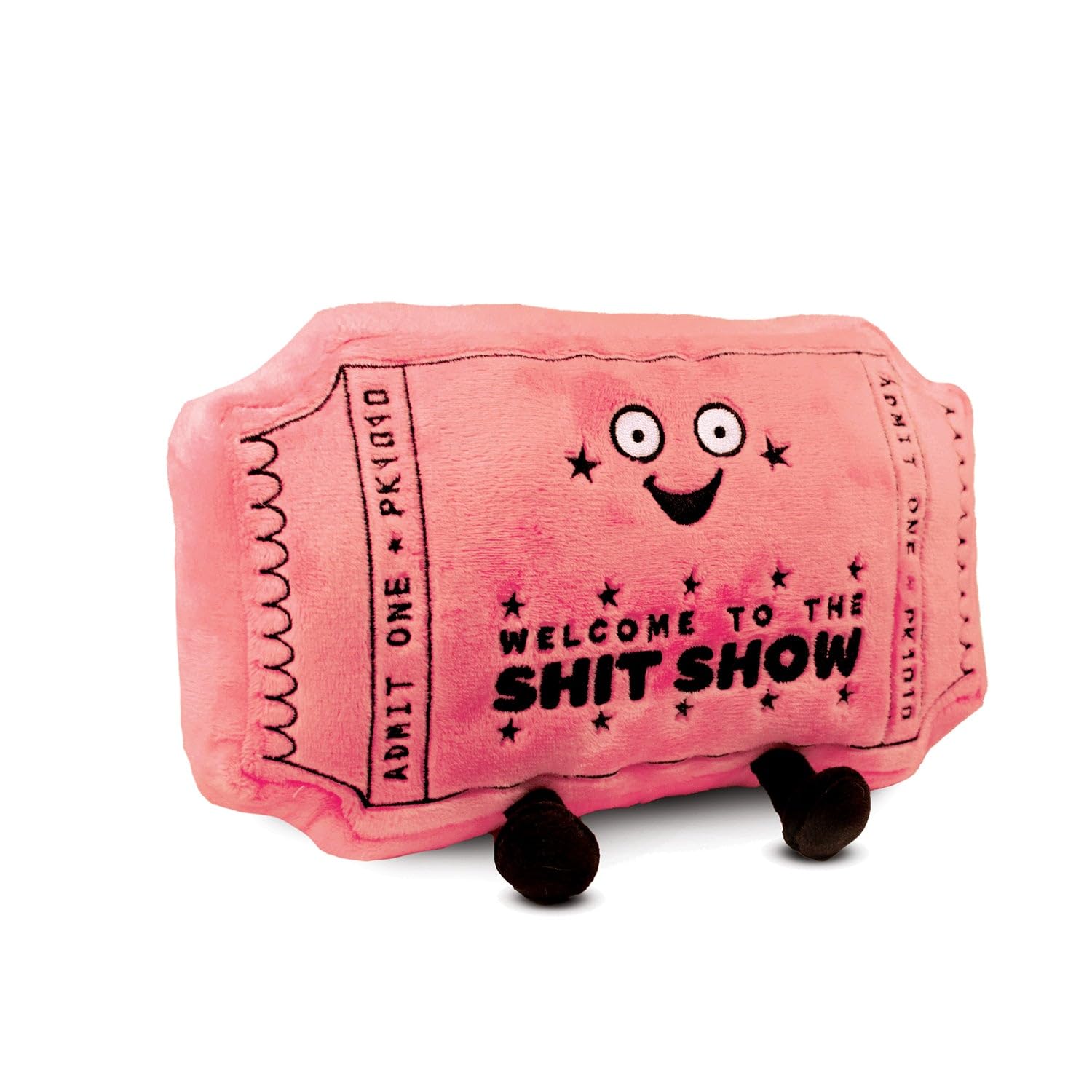 Punchkins Ticket Stub Plushie - Welcome to The Show Sassy Ticket Stub Plush, Funny &amp; Cute Plush Toy for Gifting