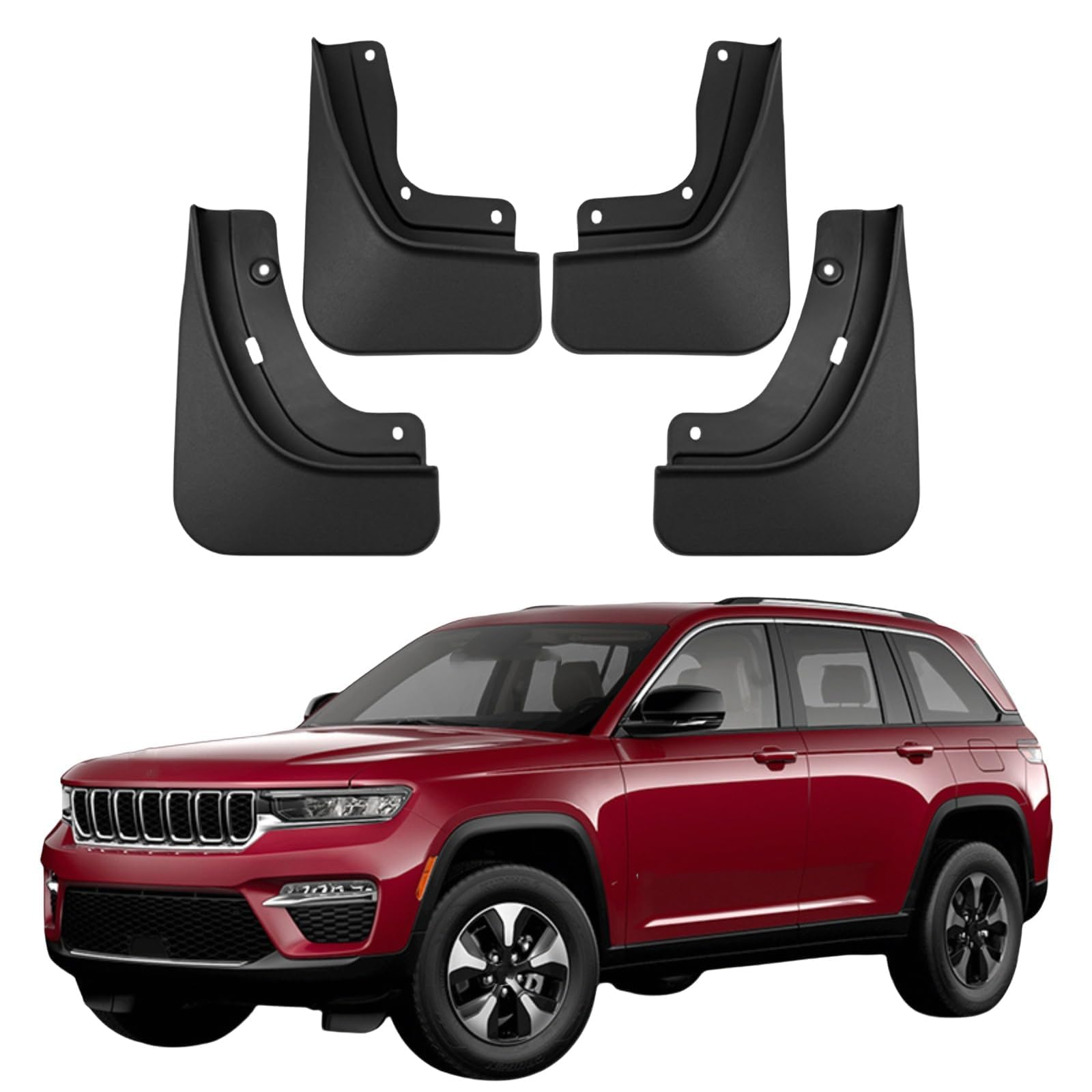 Nysldsco Normal 4Pcs Premium Mud Flaps For Jeep Grand Cherokee 2022-2025 Front And Rear Splash Guards Durable Mudguards Protection Against Road Debris