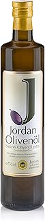Jordan Olivenöl – Natives Olivenöl Extra - Flasche - 750 Milliliter - Öl kaltgepresst - griechische Oliven von Lesbos aus Jordans Olivenhainen - Ölflasche mit integriertem Ausgiesser & Tropfschutz