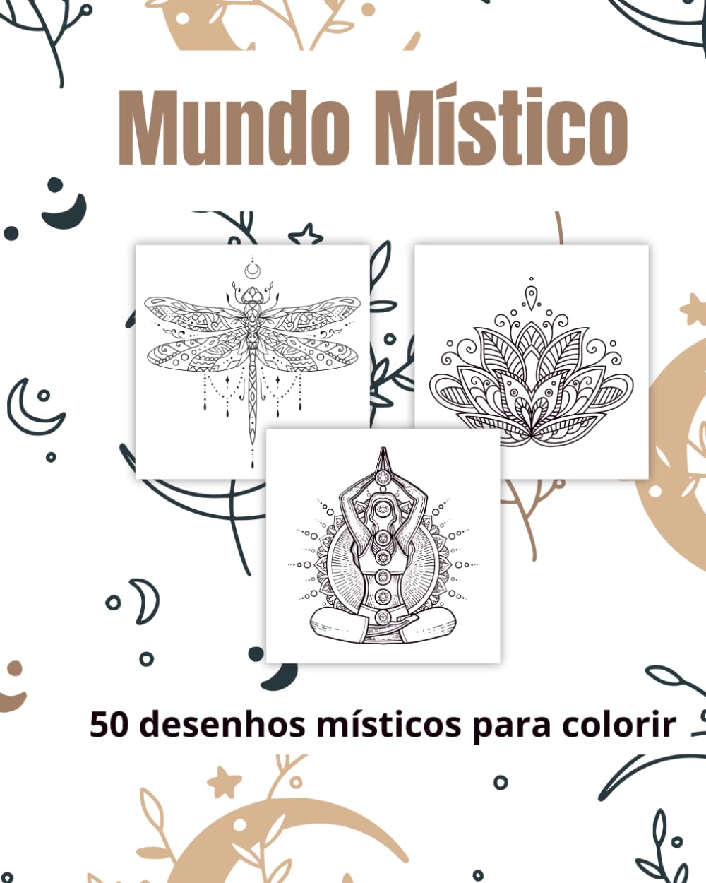 Mundo Místico: 50 desenhos místicos para colorir