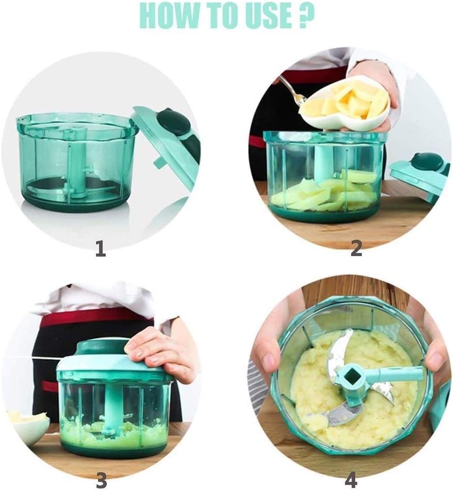 Food Processor, Household Electric Meat Grinder, Stainless Steel Meat Grinder, Meat, Vegetable, Fruit and Nut Grinder (5.51 * 5.11 * 5.31)