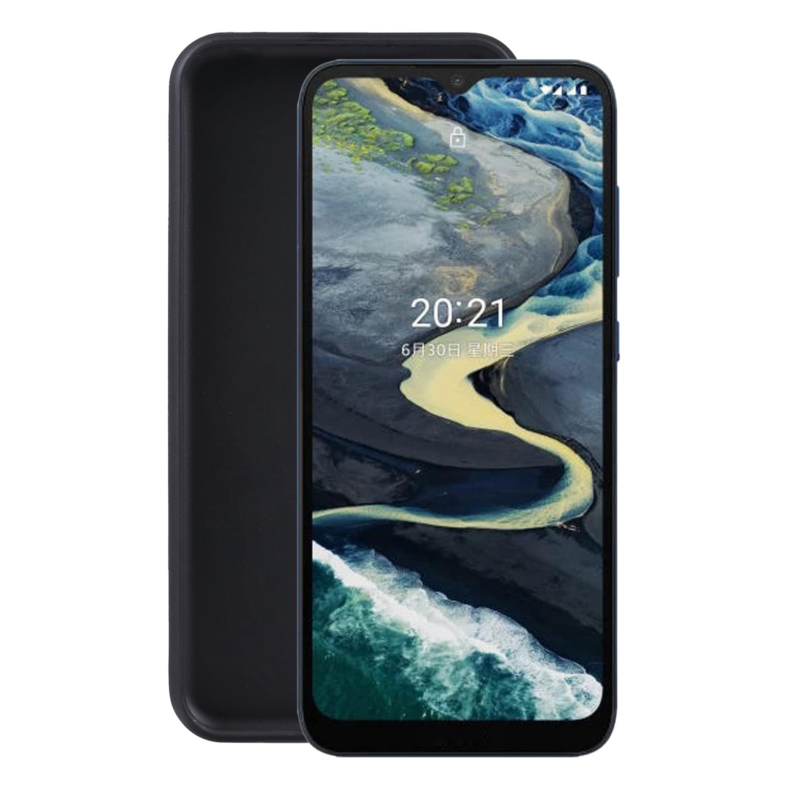 KJYF Custodia Cover per Nokia C20 + Pellicola Protettiva in Vetro Temperato, Transparent Silicone Anti-Giallo TPU Case Guscio, Schermo Protettore per Nokia C20 (6.52) - WM85
