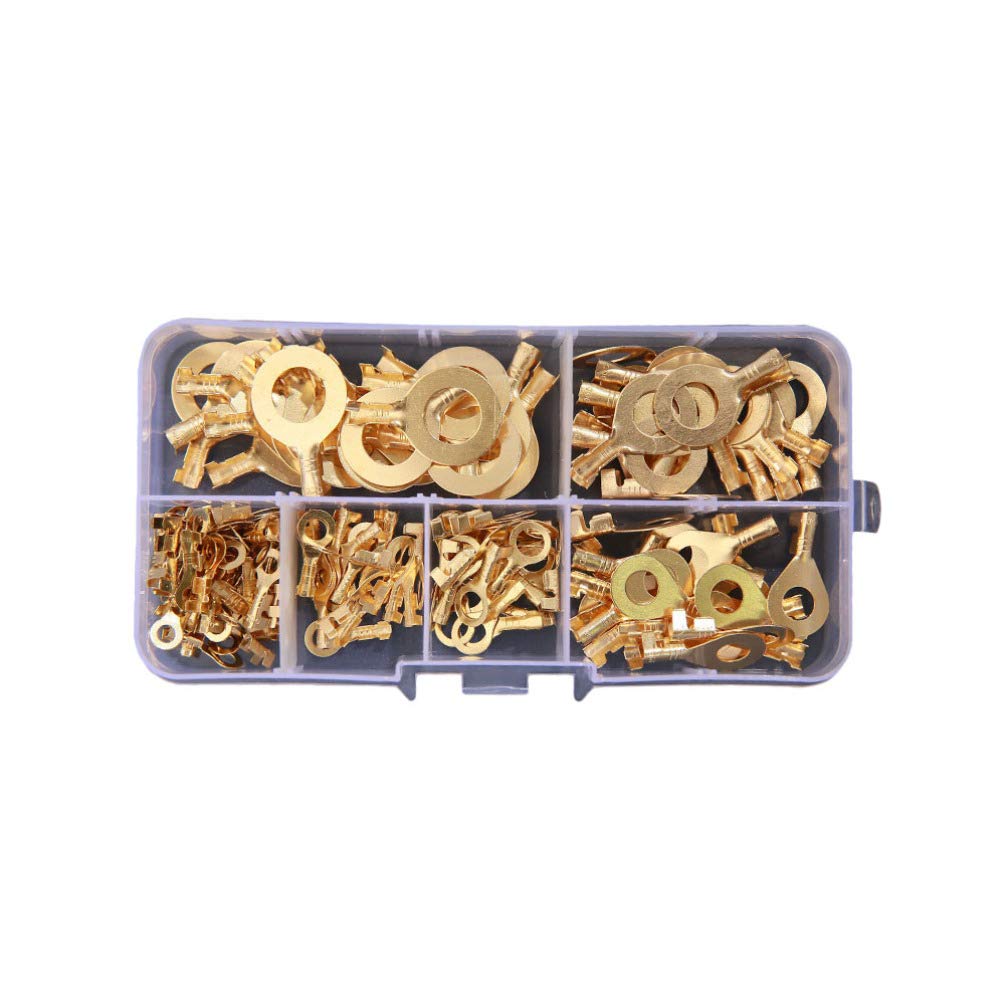 ULTECHNOVO Wire Connectors Wire Crimp Connector Ring Lugs Copper Crimp Terminals