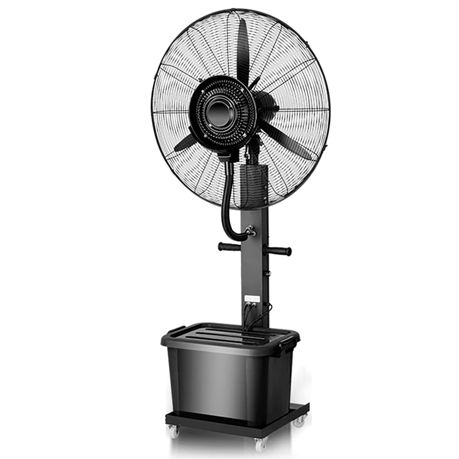 JKJZSALJ Industrial Spray Fan Floor Water Mist Cooling And Humidification Shaking Head Eectric Fan Adjustable Stand 1.6-2M