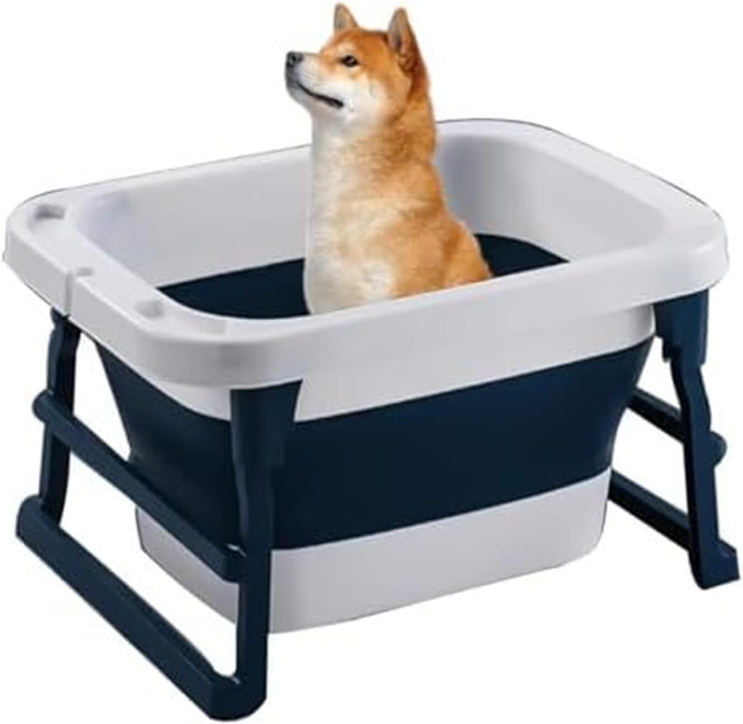 Foldable Dog Bathtub,Pet Washing Station, Pool,Cat Multifunctional with Drainage Hole, Tub Bathing(Blue)