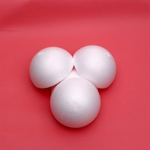 Miniatura 6 de Bolas huecas para manualidades, 2 unidades, bolas de poliestireno blanco (7.9 in) para artes, manualidades, deshierbe, hogar, decoración de fiestas