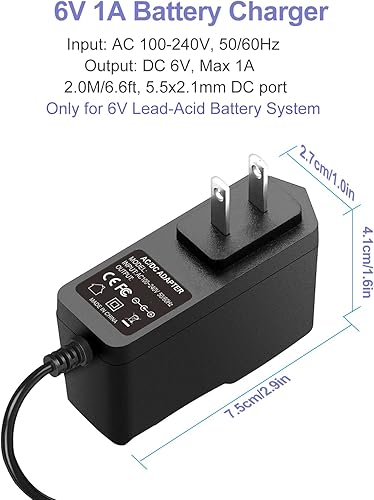 Miniatura 4 de Cargador de batería de 6 V para juguetes de paseo, cable de alimentación de 6 voltios para montar en cuatrimoto infantil Hello Kitty SUV,