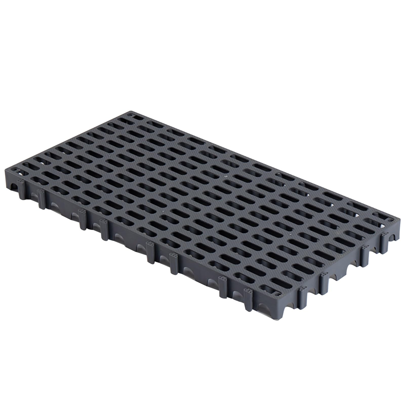 Palette Plastique Caillebotis de Rangement Imperméables Palette de Sol Emboîtable Caillebotis Respirants pour Garage Cuisine Supermarché Placard(Gray)