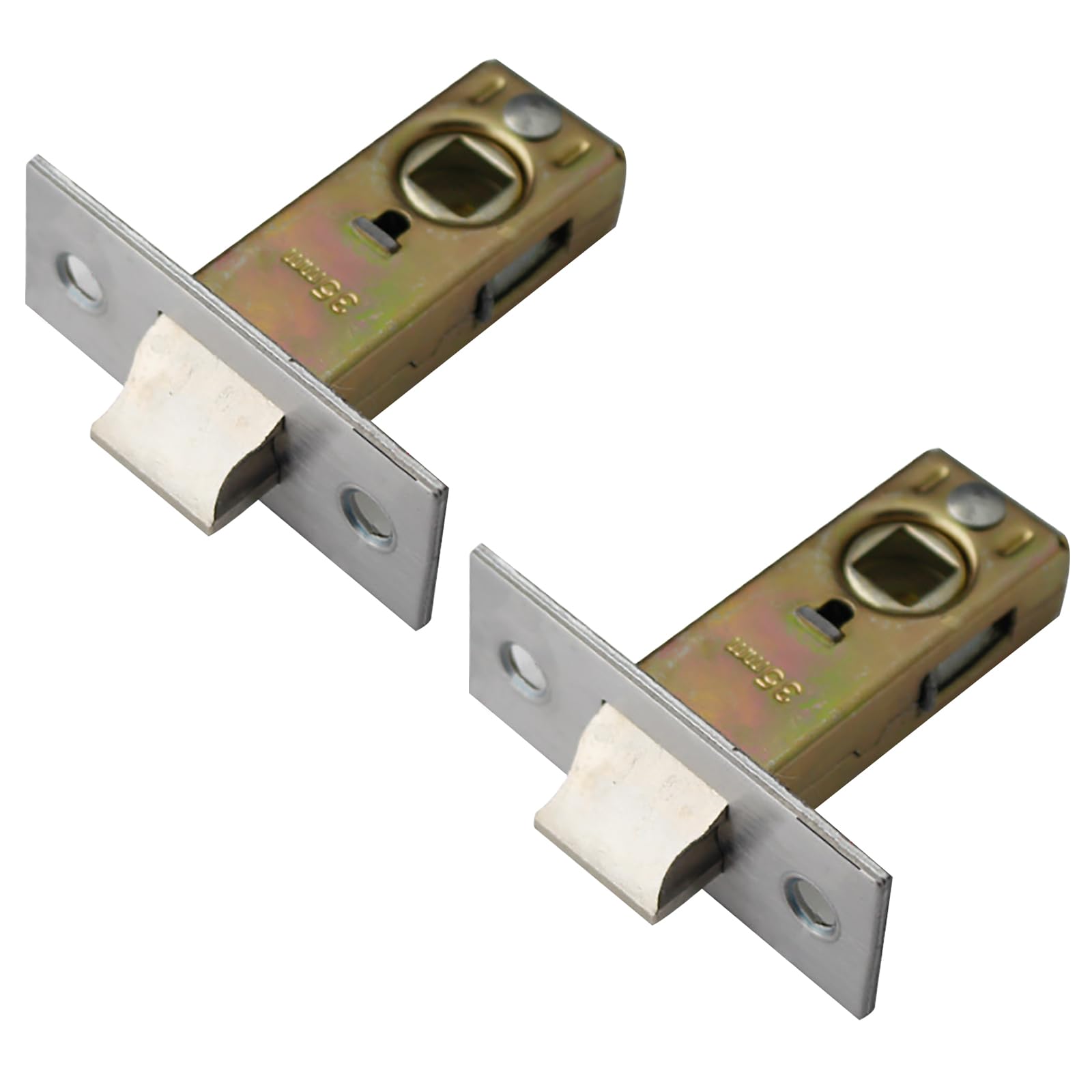 MACHSWON 2 Pcs 35mm Flat Tubular Mortice Latch Stainless Steel Door Latch Sprung Lever Door Handles