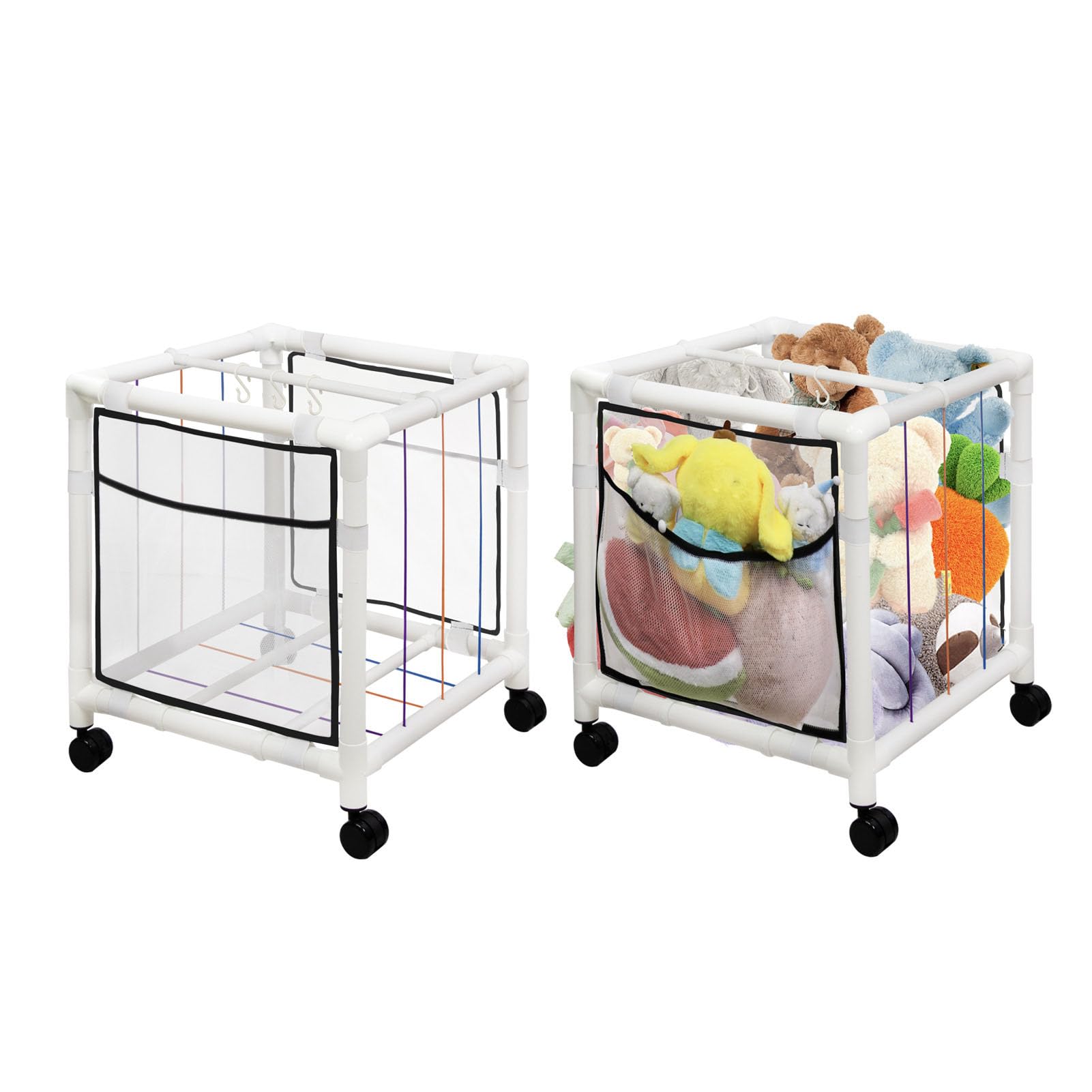 Stuffed Animal Storage Zoo Stuffed Animal Holder Space Save Vertical Stuffed Animals Storage with Elastic Rope, Stuffed Animal Storage for Playrooms and Corners (Standard Style