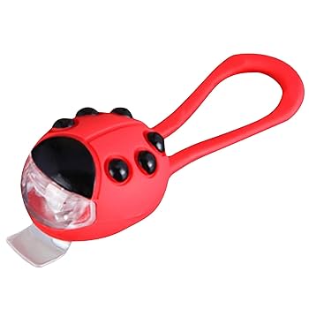 Amazon.co.jp: 子供用自転車ライト 防水 テントウムシ型